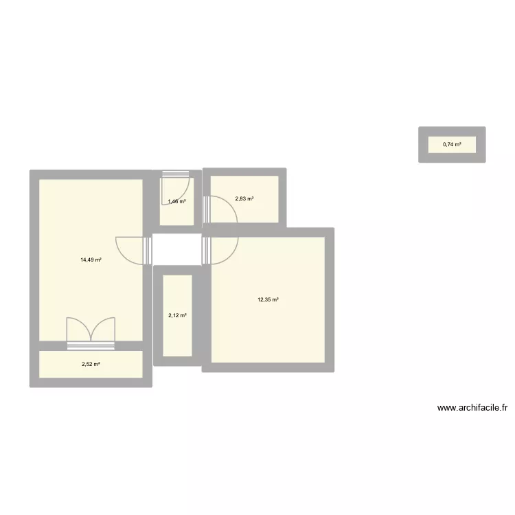 Ecublens. Plan de 7  et 37 m²