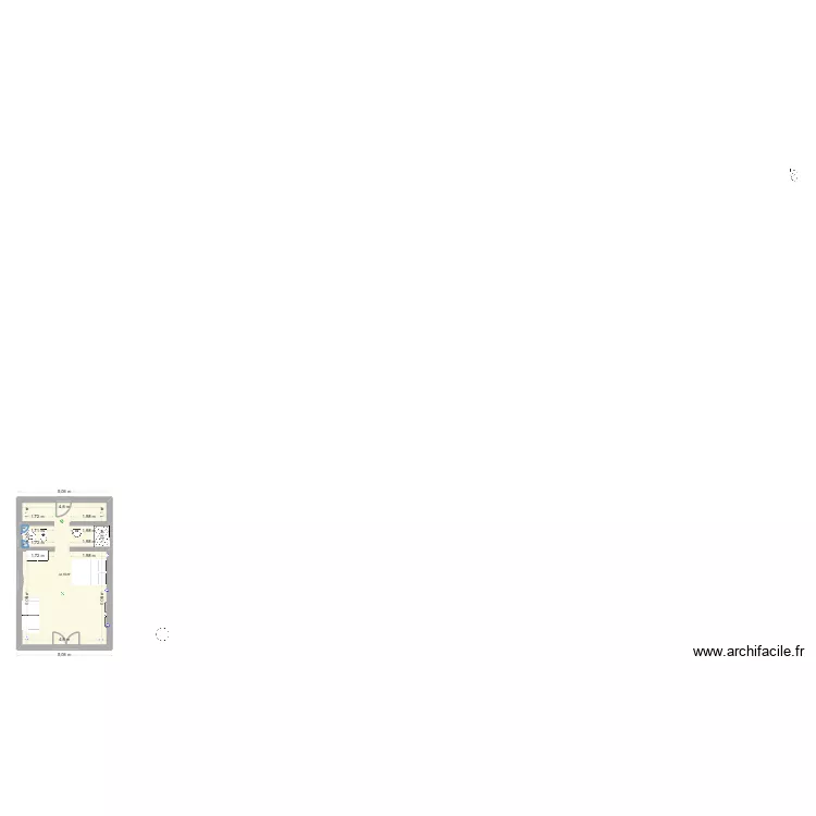 Extension 34M2. Plan de 1  et 34 m²