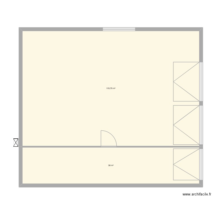 garage 2. Plan de 2 pièces et 158 m2