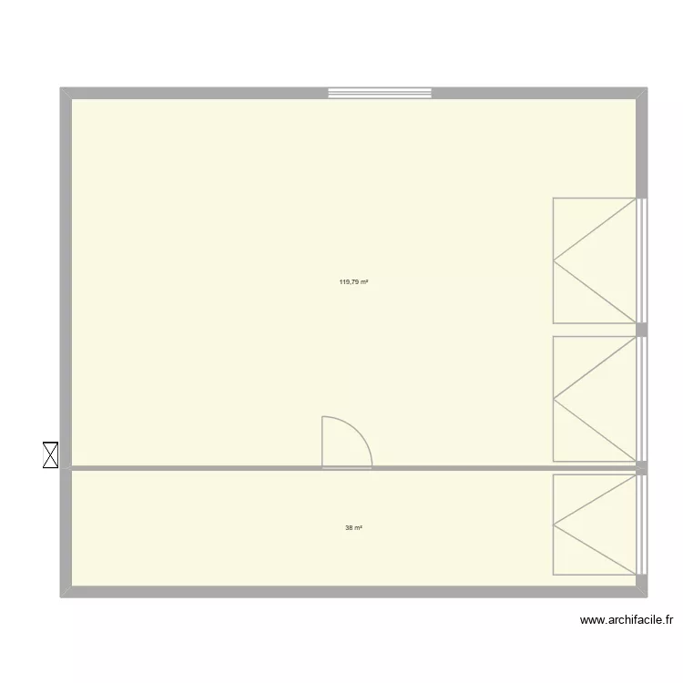 garage 2. Plan de 2 pièces et 158 m²