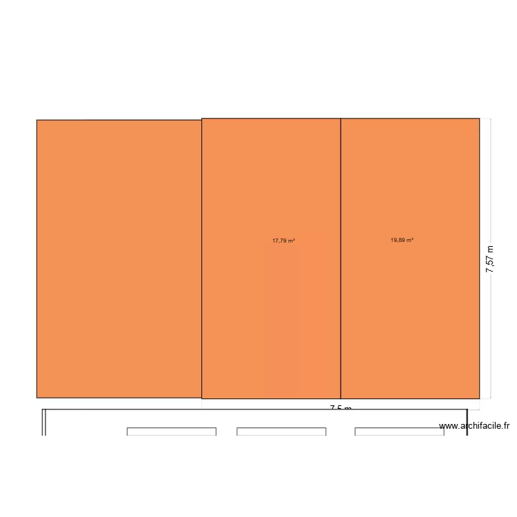 garage. Plan de 2  et 38 m²