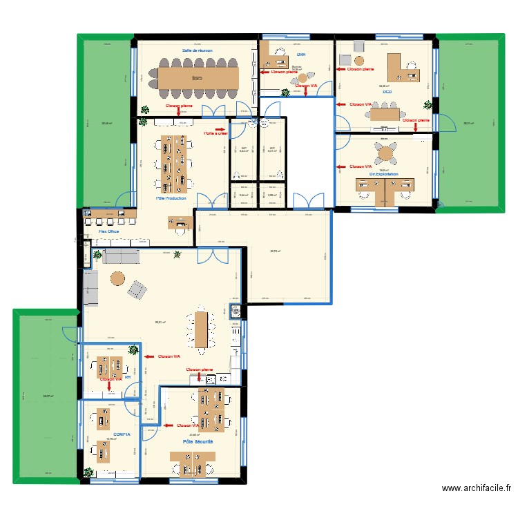 Laurent PELLET - Saint Pierre du peray_V3. Plan de 17 pièces et 455 m2