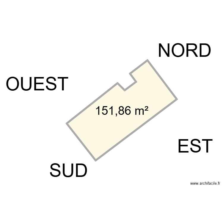 cadastre. Plan de 1 pièce et 152 m2