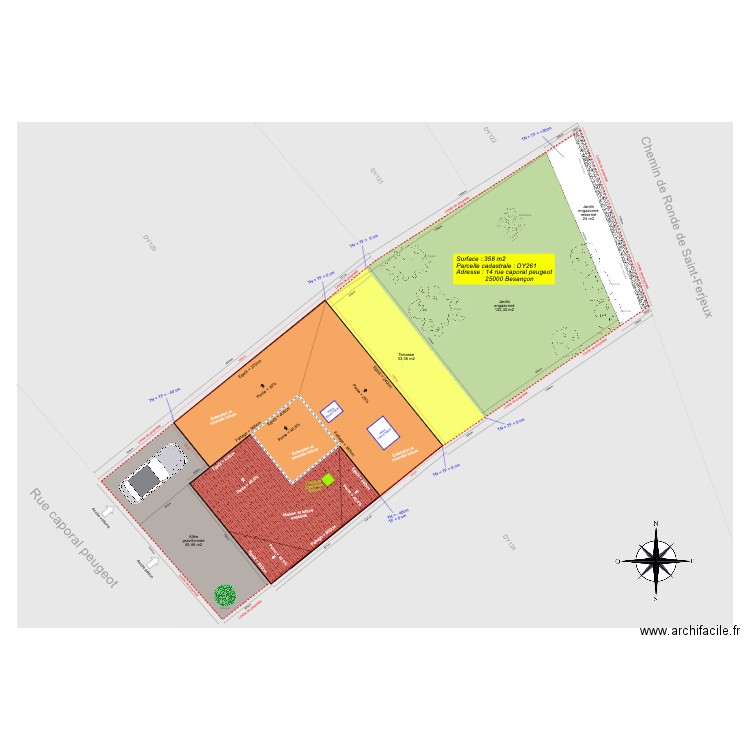 plan masse avec bordure 3. Plan de 0 pièce et 0 m2