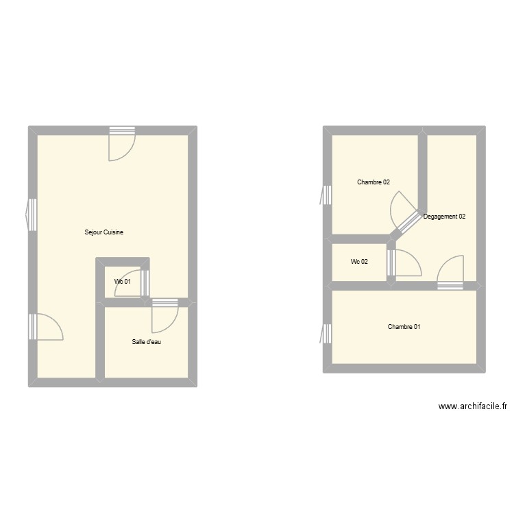 350602516. Plan de 7 pièces et 60 m2