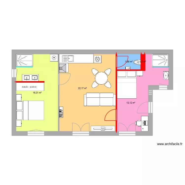 ROUSSET. Plan de 5  et 54 m²