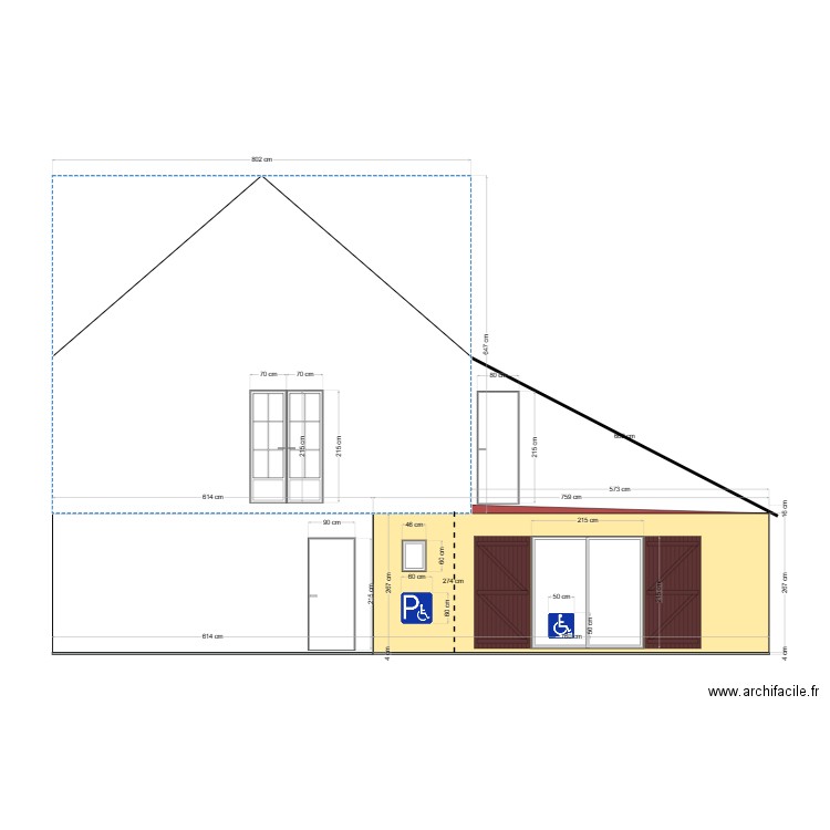 façade cabinet . Plan de 0 pièce et 0 m2