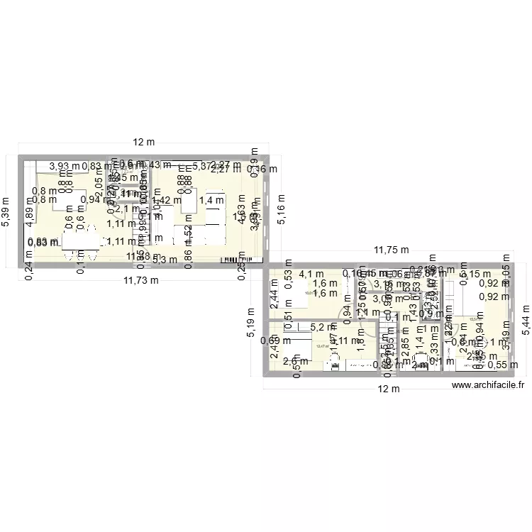 MAISON GAGES BAS. Plan de 