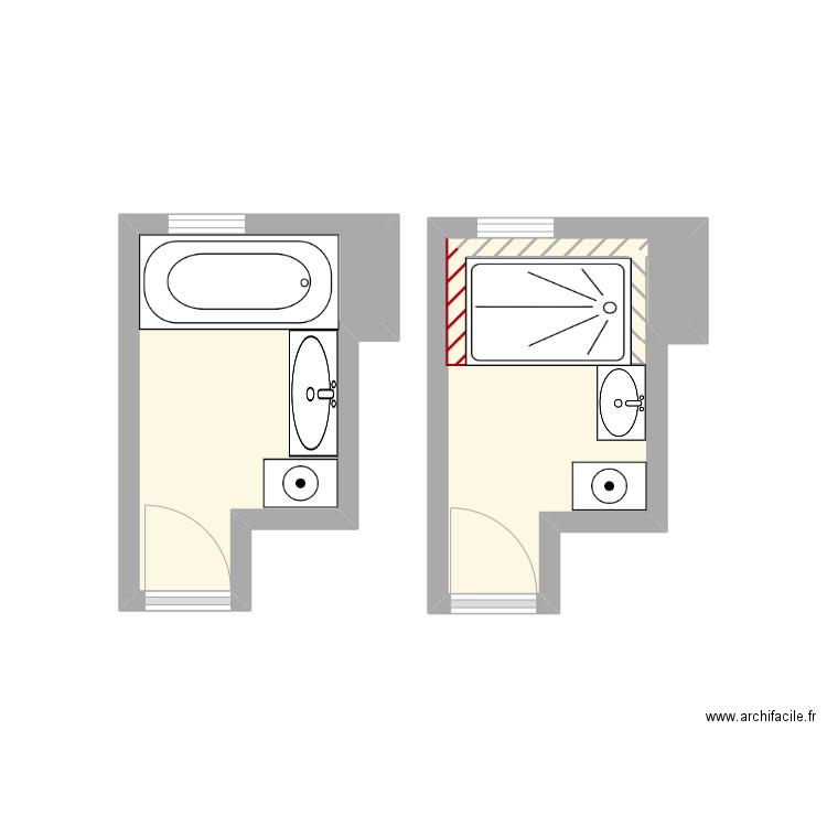 plans lotus. Plan de 2 pièces et 8 m2
