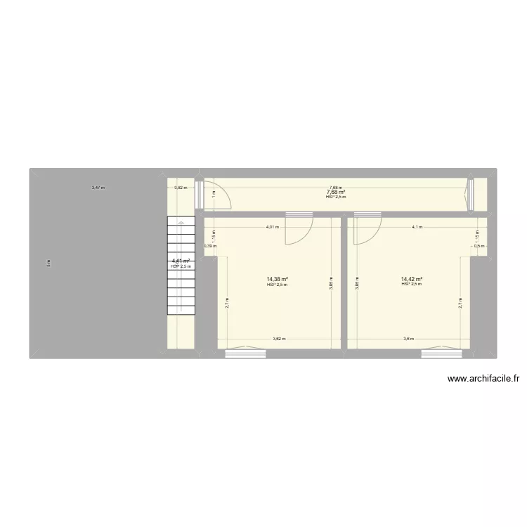 Vaumort projet R+1 existent. Plan de Vaumort projet R+1 existent. Plan de