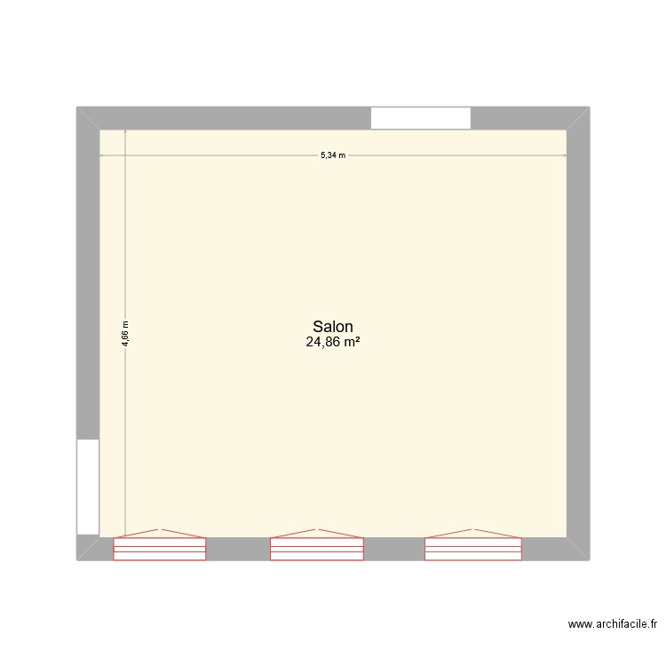 Séjour Fred. Plan de 1 pièce et 25 m2