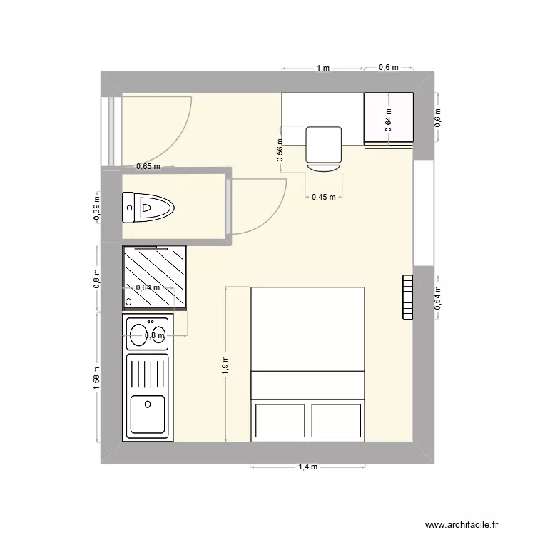 CH 201 - IMMEUBLE CLUSES. Plan de 2 et 15 m² CH 201 - IMMEUBLE CLUSES. Plan de 2 et 15 m²