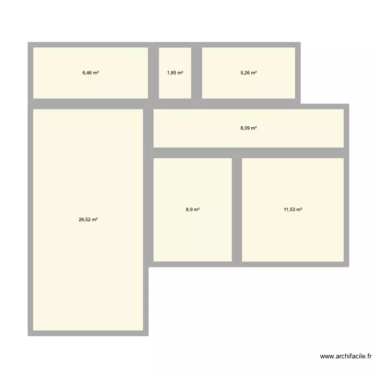 CHARTIER. Plan de 7 Pièces et 69 m² CHARTIER. Plan de 7 Pièces et 69 m²