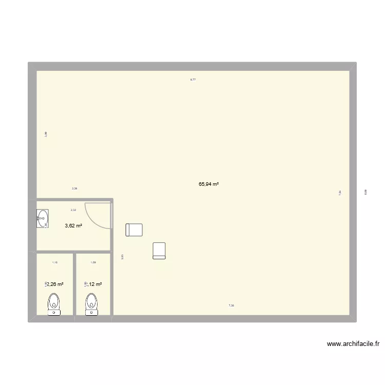 PS ECKB. Plan de 4 Pièces et 74 m² PS ECKB. Plan de 4 Pièces et 74 m²