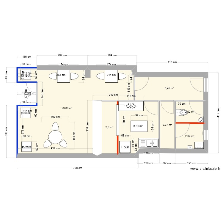 la base V1. Plan de 0 pièce et 0 m2