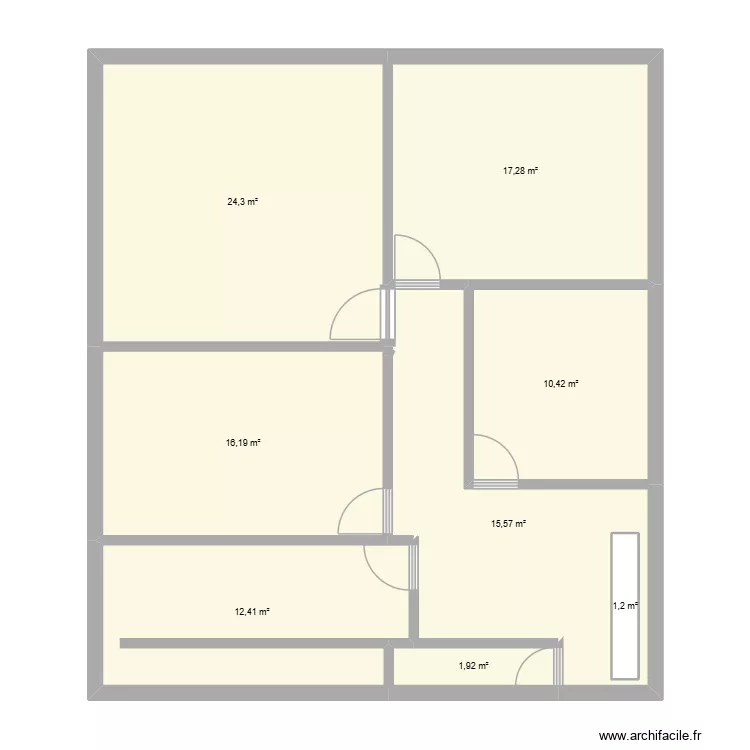 Plan etage. Plan de 8  et 101 m²