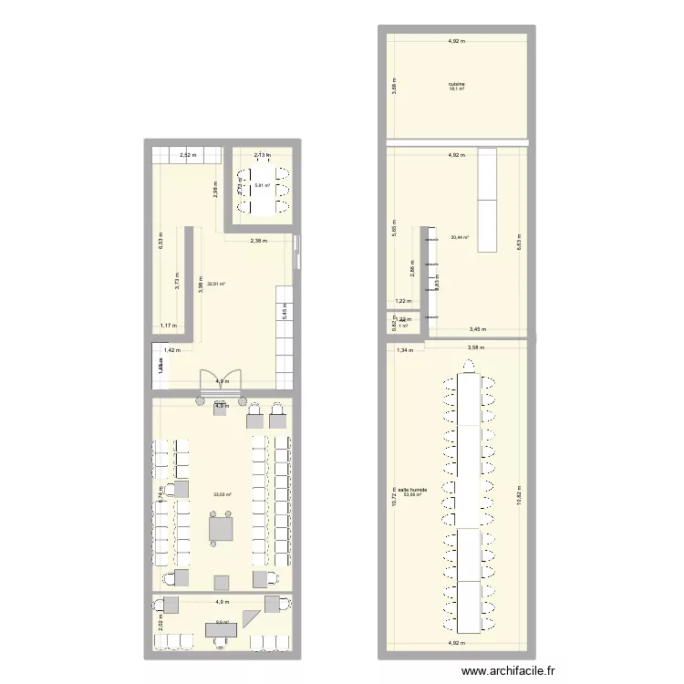 mas dulac. Plan de 8 pièces et 184 m²