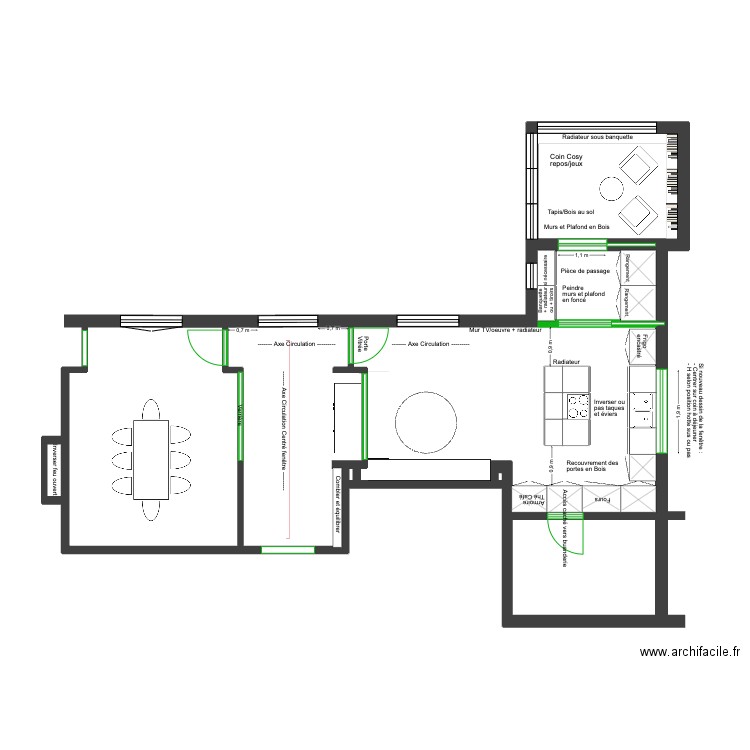 De Prest Cuisine Aménagement. Plan de 4 pièces et 48 m2