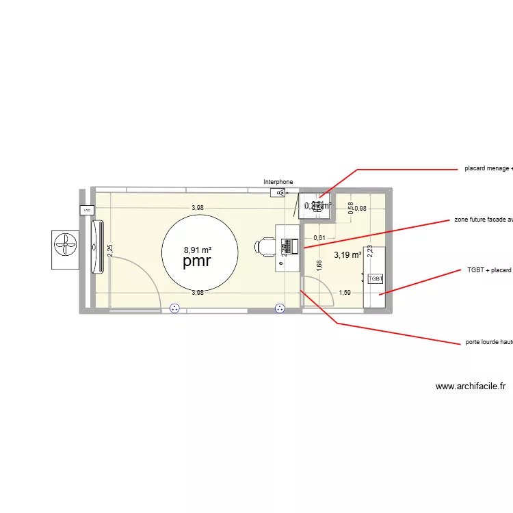 box avec sas technique. Plan de 3 et 12 m² box avec sas technique. Plan de 3 et 12 m²