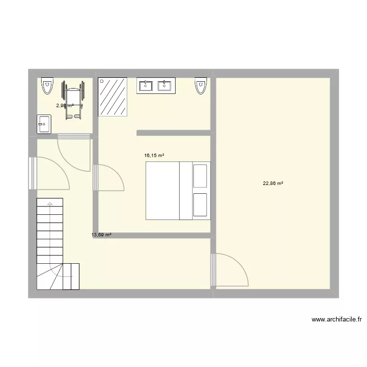 Bergerie. Plan de 4 et 56 m² Bergerie. Plan de 4 et 56 m²