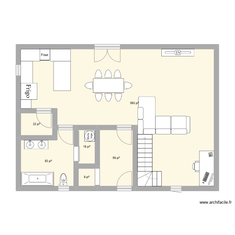 bonaventure rez de chausser. Plan de 0 pièce et 0 m2