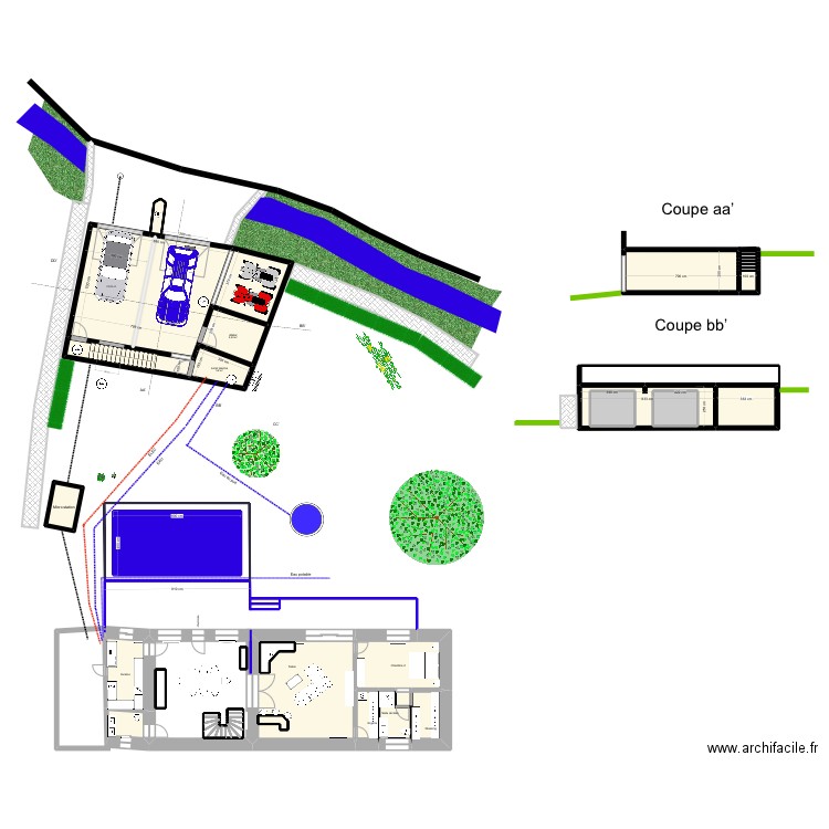TERRASSE PISCINE 1. Plan de 48 pièces et 281 m2