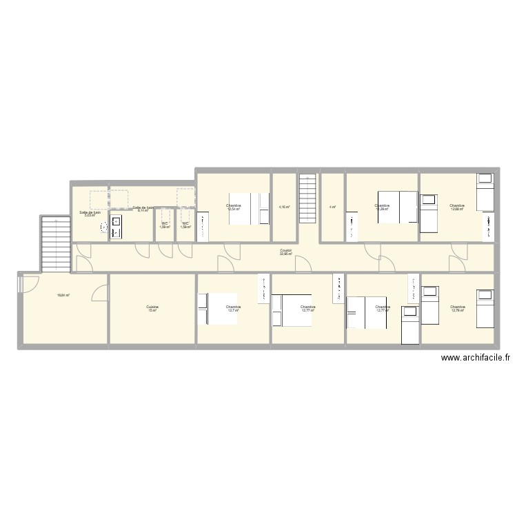Chambre Le domaine de Drouilly. Plan de 0 pièce et 0 m2