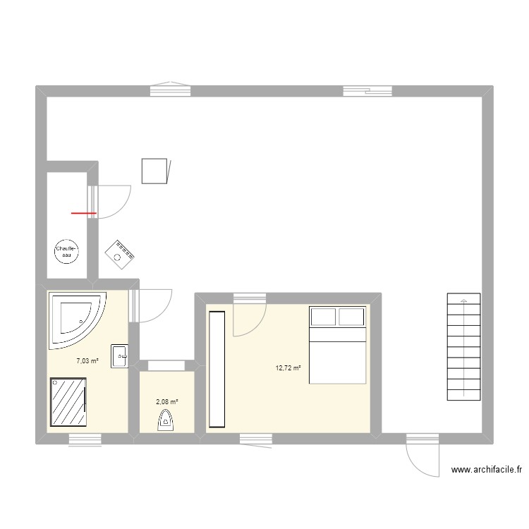 Residence Mimosa 7B. Plan de 3 pièces et 22 m2