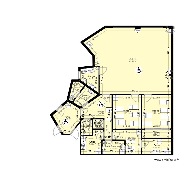 Bagneux Egalité Planc  BAGNEUX3 2. Plan de 17 pièces et 143 m2