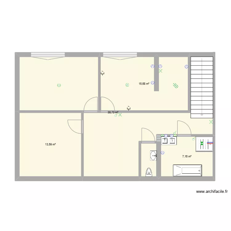 wachwachaq. Plan de 4  et 75 m²