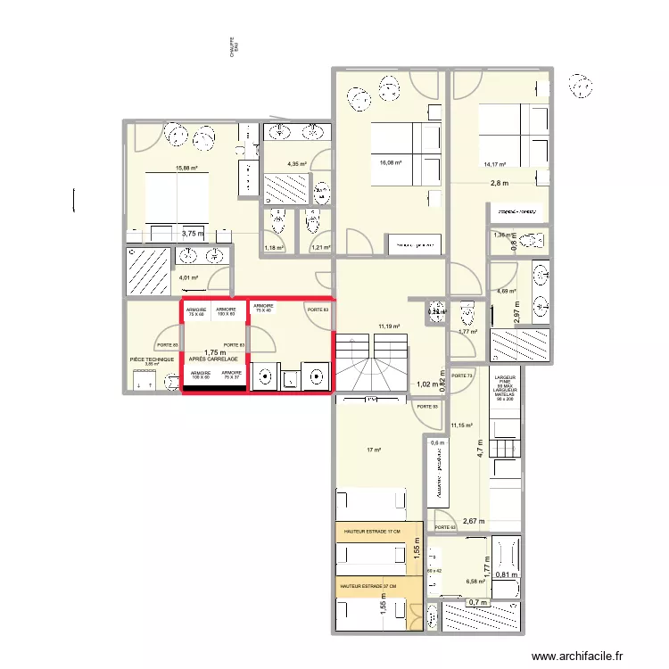 PLAN REZ-DE-JARDIN DU 2 JUILLET. Plan de 19  et 125 m²