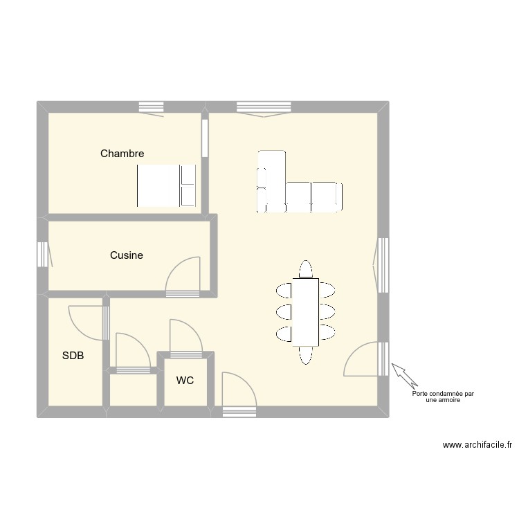 TO2 22/10/25 Bourg. Plan de 6 pièces et 50 m2