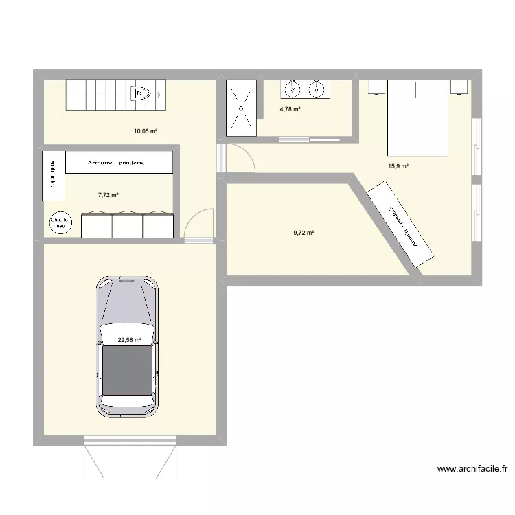 Loft Delmas RDC. Plan de 