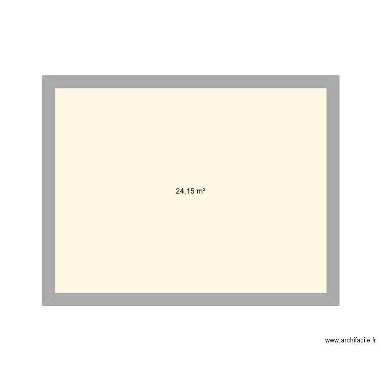 Test. Plan de 1 pièce et 24 m2