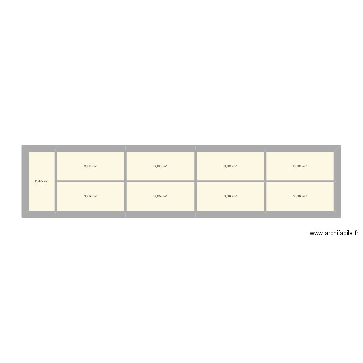 CONTAINER 40HC toits Alang Alang. Plan de 9 pièces et 27 m2