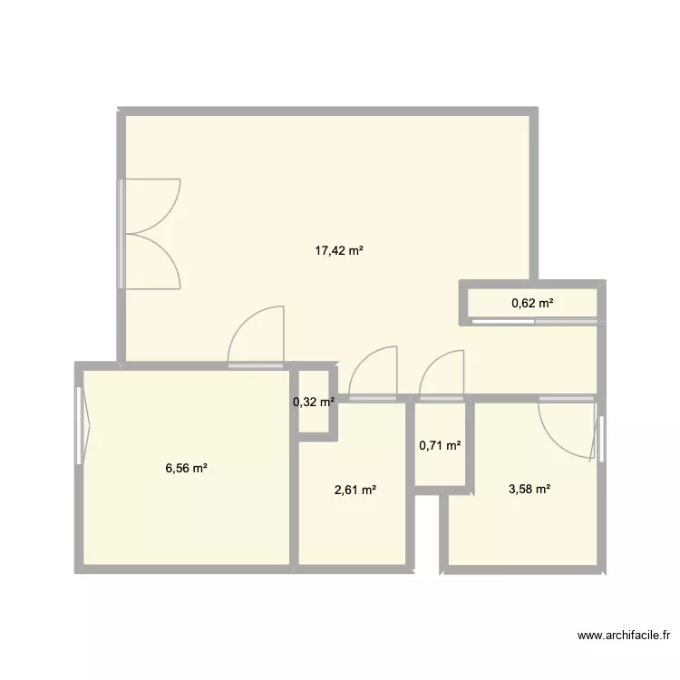 R-0. Plan de 7  et 32 m²