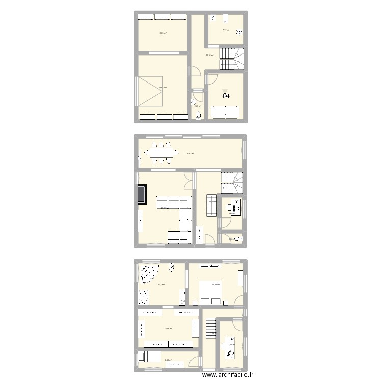 Plan 2. Plan de 17 pièces et 198 m2