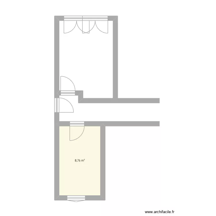 APPARTEMENT. Plan de 1  et 9 m²