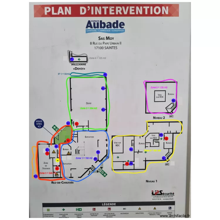 Plan Zone Sainte Carrelage. Plan de 