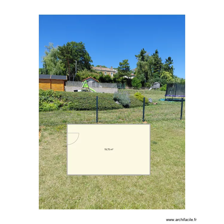 cabane jardin. Plan de 