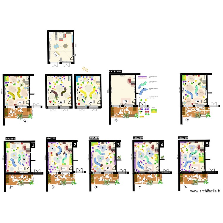 BCD. Plan de 11 pièces et 680 m2