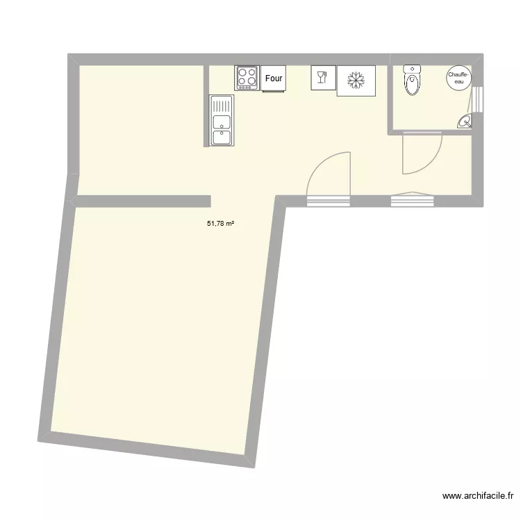 maison. Plan de 1 Pièce et 52 m² maison. Plan de 1 Pièce et 52 m²