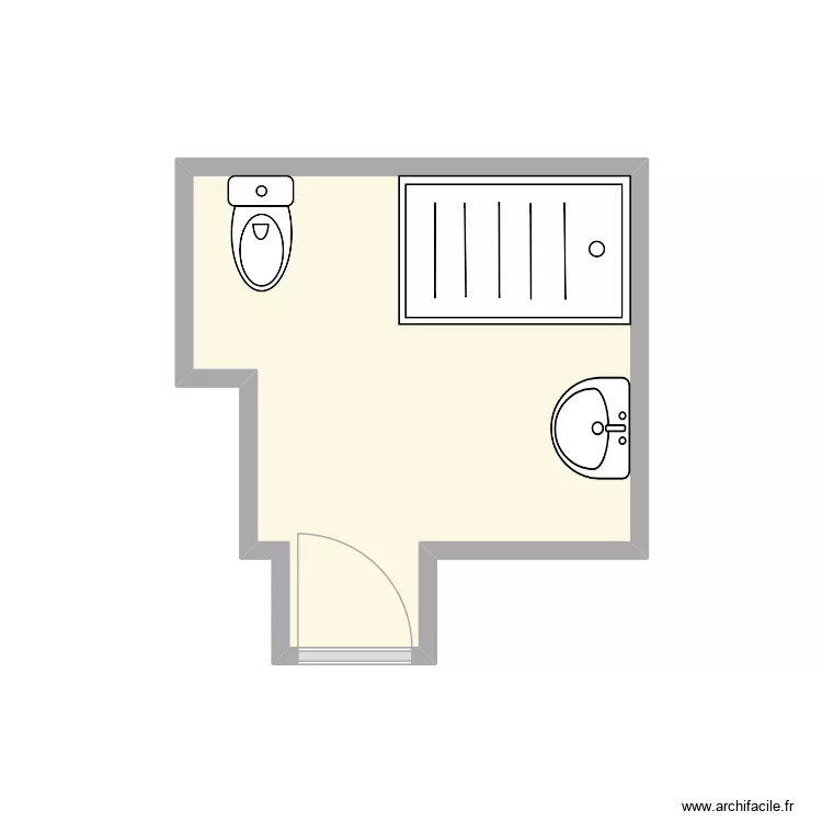 SdB LS aménagé. Plan de 1 et 6 m² SdB LS aménagé. Plan de 1 et 6 m²