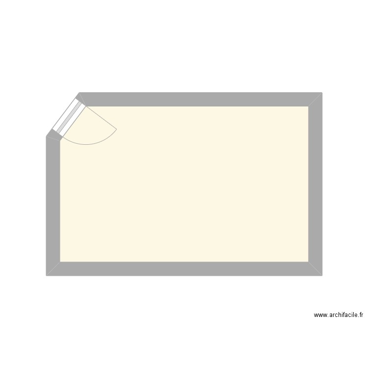 2TNE Chambre 1. Plan de 1 pièce et 14 m2