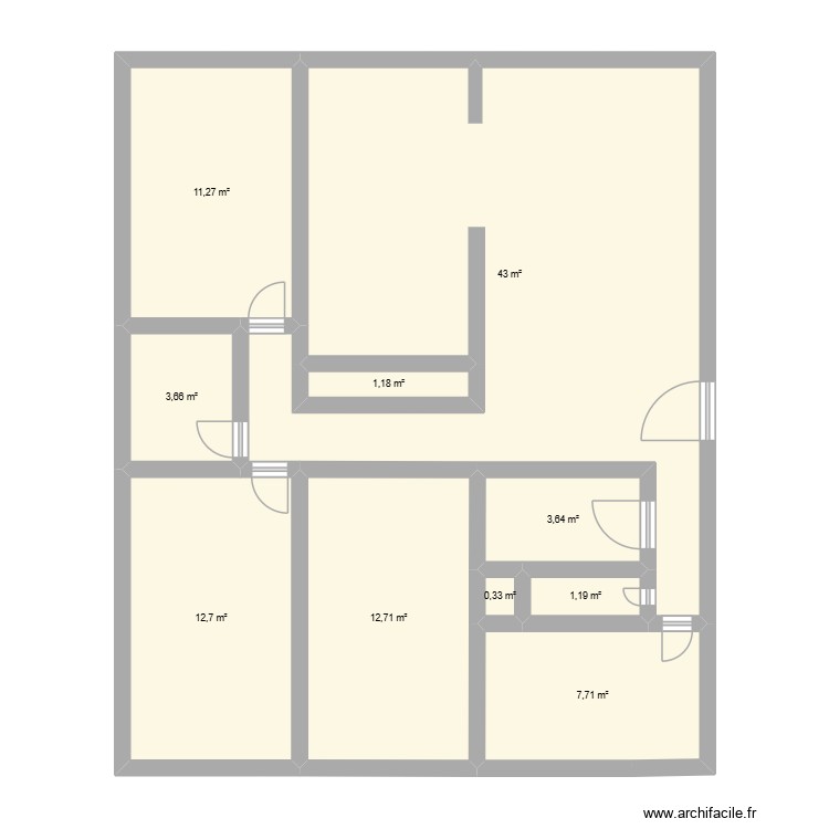 Plan Appartement. Plan de 0 pièce et 0 m2