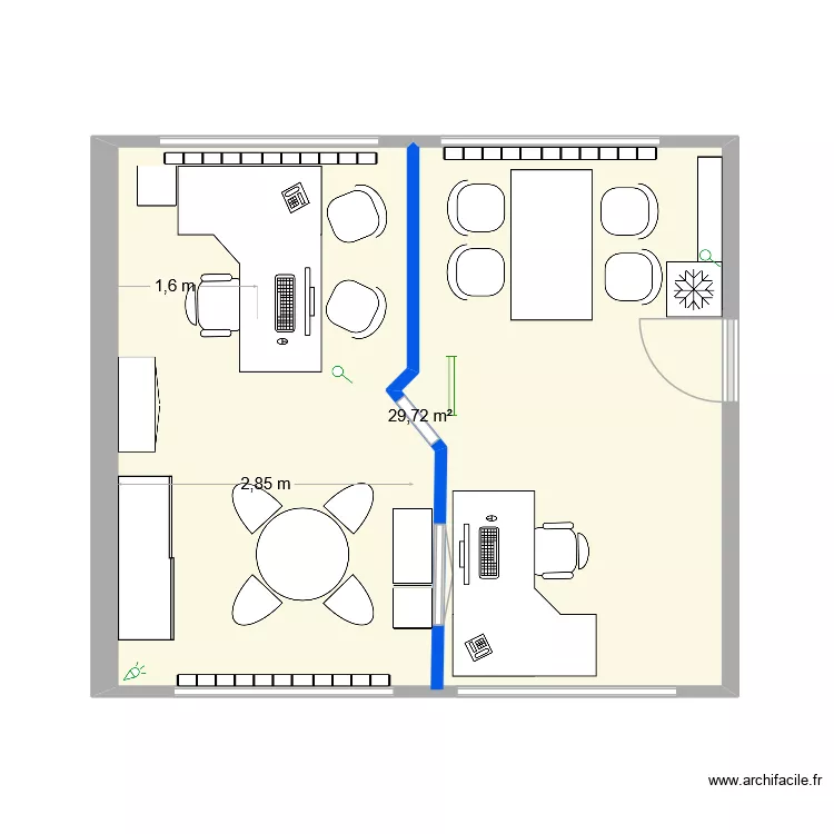 Messines - Plan de Aude. Plan de 1  et 30 m²
