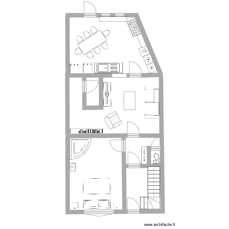 Vandenbroeckstraat RDC. Plan de 0 pièce et 0 m2 Vandenbroeckstraat RDC. Plan de 0 pièce et 0 m2