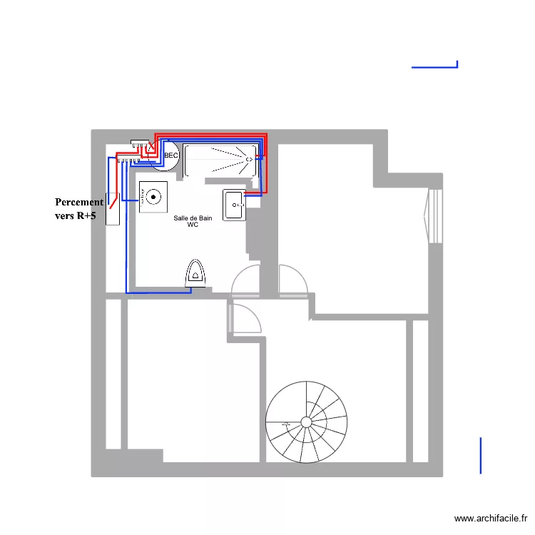 118 Voltaire - Plomberie R+6. Plan de 7 et 31 m² 118 Voltaire - Plomberie R+6. Plan de 7 et 31 m²