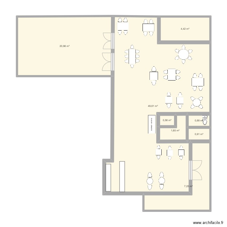 Plan de salle . Plan de 0 pièce et 0 m2