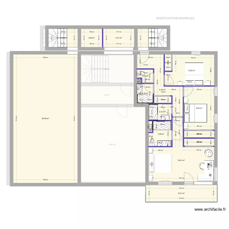 Les Menuires Sur elevation V5. Plan de 